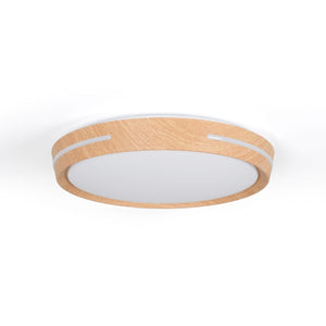 Plafón de techo LED CCT - 24W - Efecto lateral - Color madera Ø40cm - Barcelona Led-