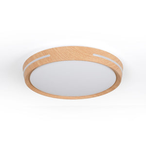 Plafón de techo LED CCT - 24W - Efecto lateral - Color madera Ø40cm - Barcelona Led-
