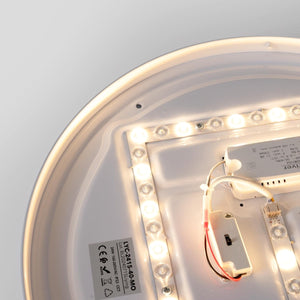 Plafón de techo LED CCT - 24W - Efecto lateral - Color madera Ø40cm - Barcelona Led-
