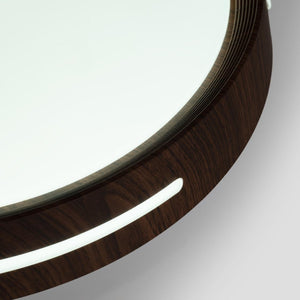 Plafón de techo LED CCT - 24W - Efecto lateral - Color madera Ø40cm - Barcelona Led-