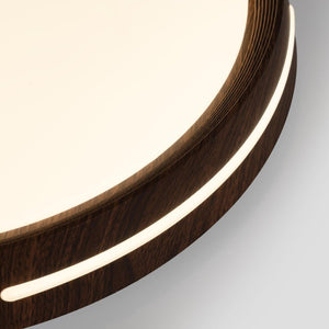 Plafón de techo LED CCT - 24W - Efecto lateral - Color madera Ø40cm - Barcelona Led-