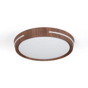 Plafón de techo LED CCT - 24W - Efecto lateral - Color madera Ø40cm - Barcelona Led-