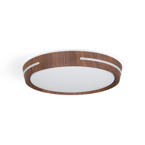 Plafón de techo LED CCT - 24W - Efecto lateral - Color madera Ø40cm - Barcelona Led-