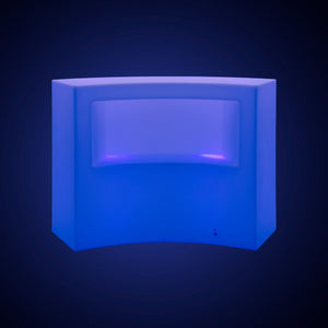 Barra de bar LED RGBW - 2 x 5W - Recargable - Diseño curvo - Barcelona Led-Mobiliario