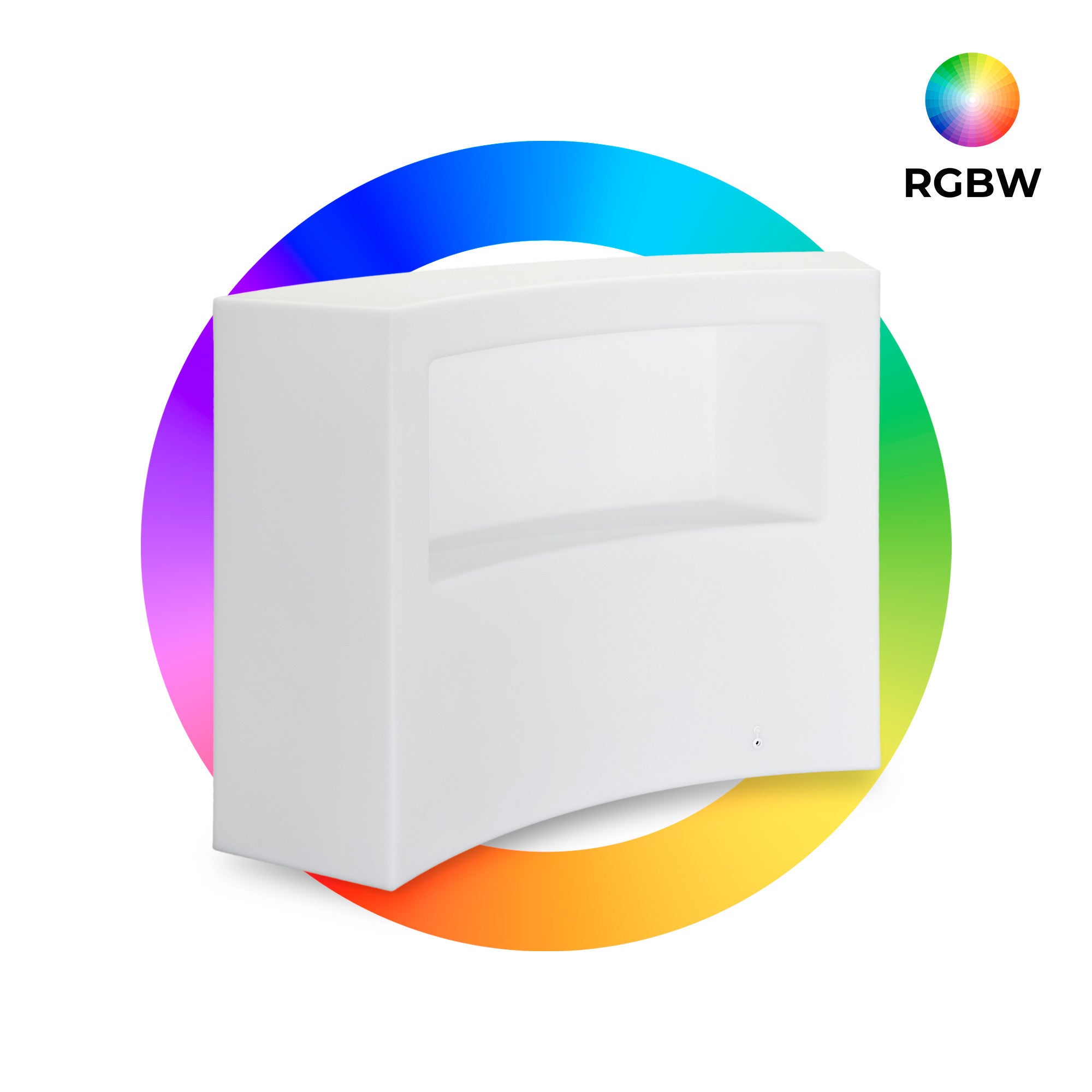 Barra de bar LED RGBW - 2 x 5W - Recargable - Diseño curvo