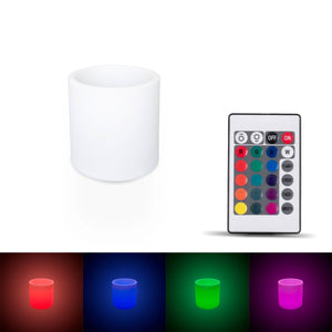 Macetero cilíndrico LED RGBW - 5W - 40 x Ø 40cm - Recargable - Barcelona Led-Mobiliario