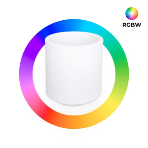 Macetero cilíndrico LED RGBW - 5W - 40 x Ø 40cm - Recargable - Barcelona Led-Mobiliario