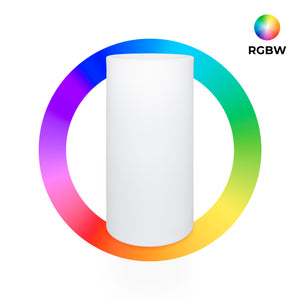 Macetero cilíndrico LED RGBW - 5W - 80 x Ø 40cm - Recargable