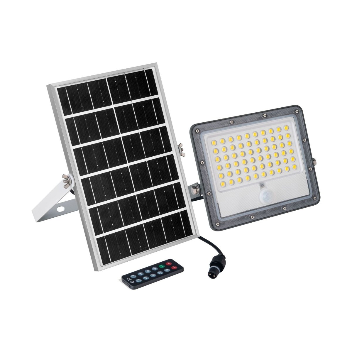 Proyector solar de seguridad 5W - Sensor PIR y mando a distancia - 4000K - IP65 - Barcelona Led-