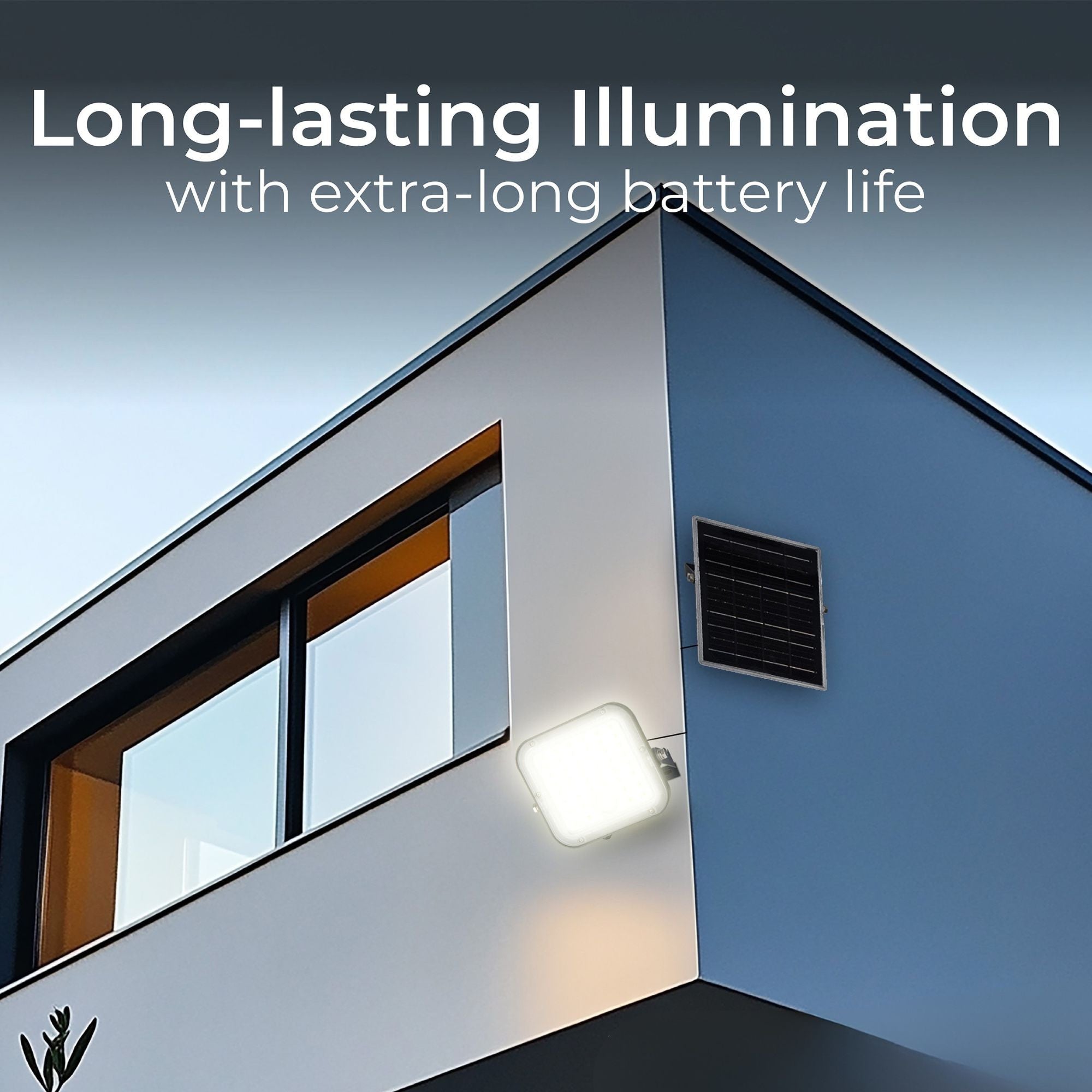 Proyector solar de seguridad 16W - Sensor PIR y mando a distancia - 4000K - IP65 (1)