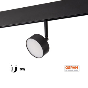 Luminaria circular LED para carril magnético 48V - 9W - Ø7.5cm - CRI90 - Chip OSRAM - Barcelona Led-