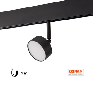 Luminaria circular LED para carril magnético 48V - 9W - Ø7.5cm - CRI90 - Chip OSRAM