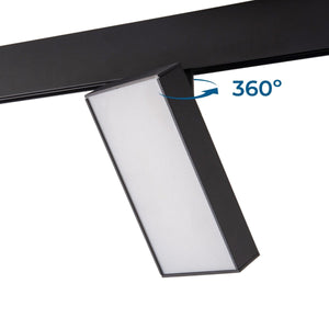 Luminaria cuadrada LED para carril magnético 48V - 18W - CRI90 - OSRAM - Barcelona Led-