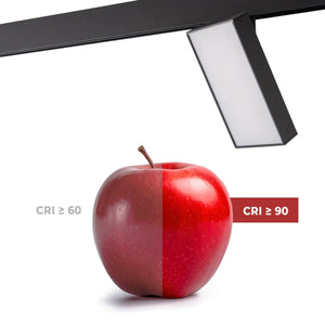 Luminaria cuadrada LED para carril magnético 48V - 18W - CRI90 - OSRAM - Barcelona Led-