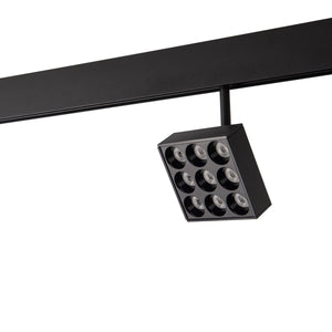 Luminaria cuadrada LED para carril magnético 48V - 9W - CRI90 - UGR18 - OSRAM - Barcelona Led-
