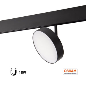 Luminaria circular LED para carril magnético 48V - Ø14.2cm - 18W - CRI90 - OSRAM - Barcelona Led-