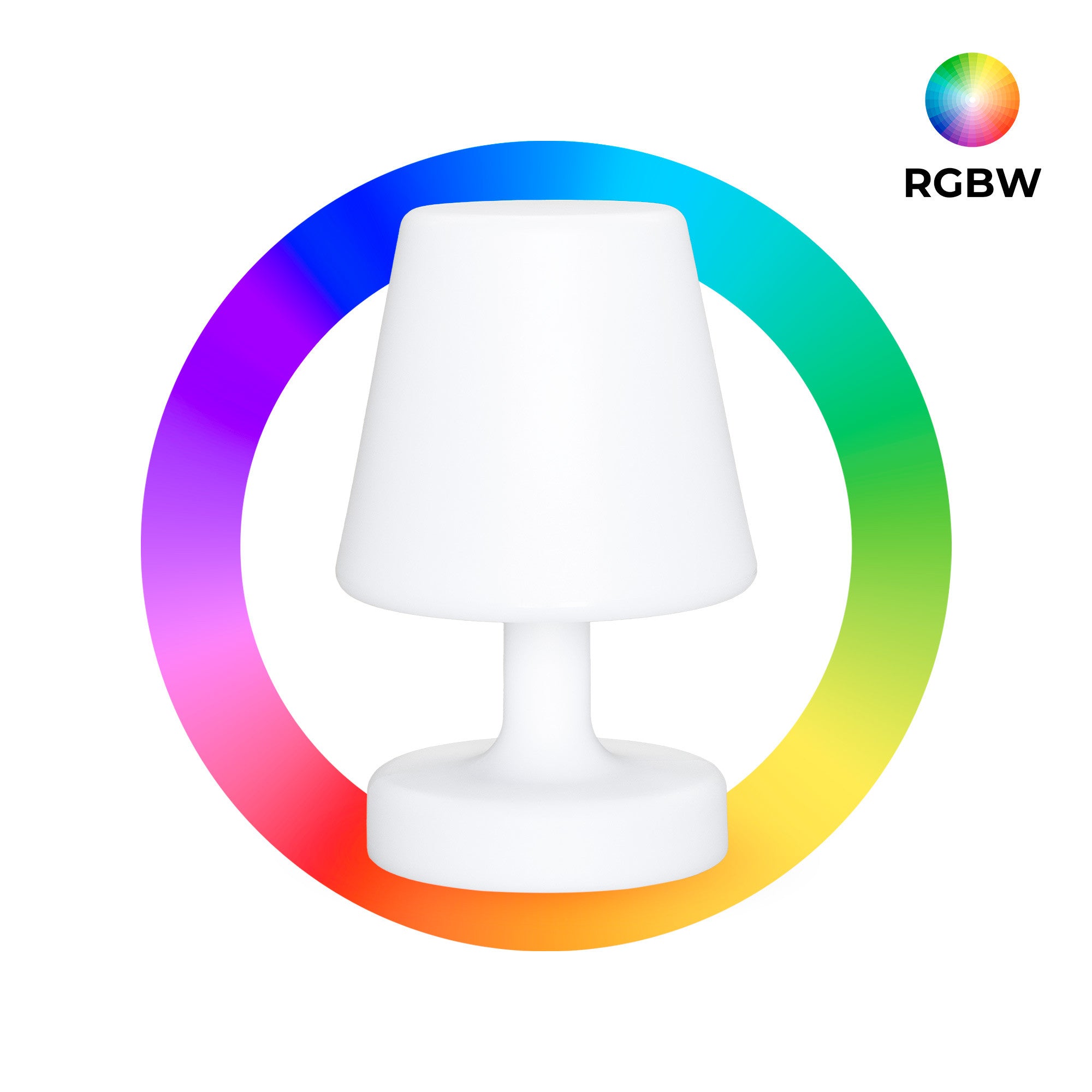 Lámpara luminosa LED RGBW - 6W - Recargable (1)