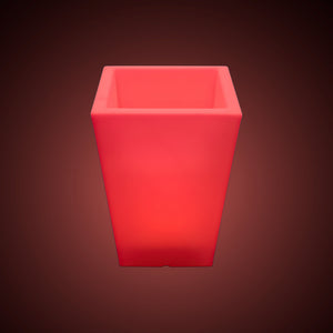 Macetero cuadrado LED RGBW - 12W - Recargable - Mando a distancia (9)