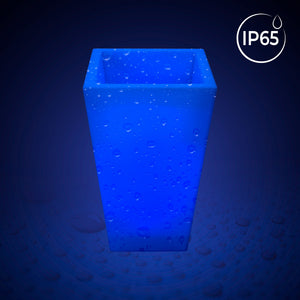 Macetero cuadrado LED RGBW - 24W - Recargable - Mando a distancia (17)