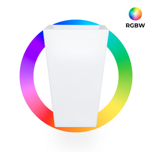 Macetero cuadrado LED RGBW - 24W - Recargable - Mando a distancia (1)