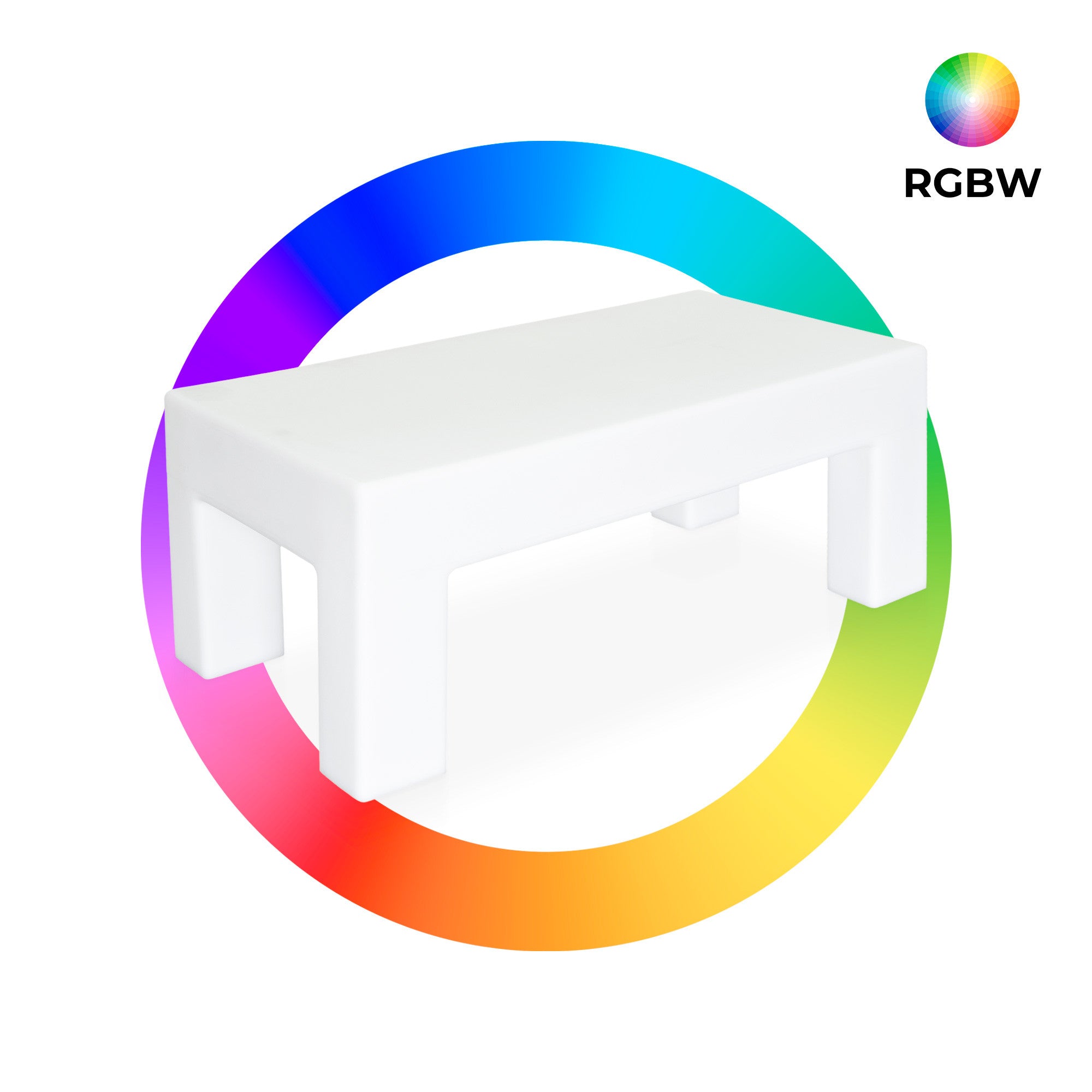 Mesa de centro LED RGBW - 20W - Recargable
