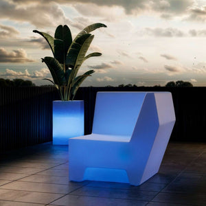 Asiento luminoso LED RGBW - 16W - Recargable - IP65 - Barcelona Led-Mobiliario