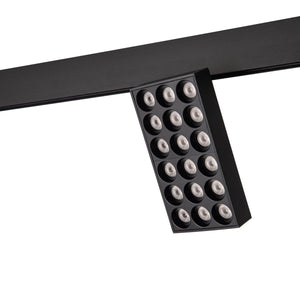 Luminaria cuadrada LED para carril magnético 48V - 18W - CRI90 - UGR18 - OSRAM - Barcelona Led-