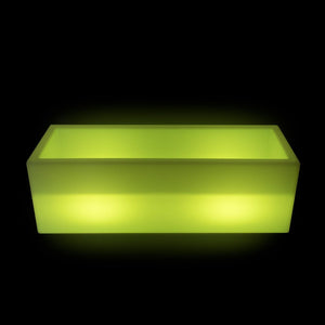 Macetero rectangular LED RGBW - 24W - Recargable - Mando a distancia - Barcelona Led-Mobiliario