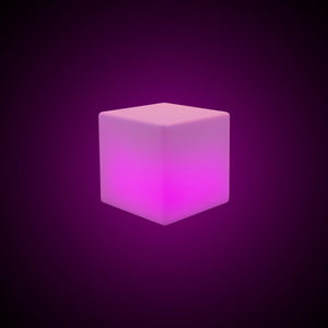 Cubo luminoso LED RGBW - 4W - Recargable - Barcelona Led-Mobiliario