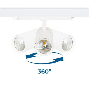 Proyector LED para carril trifásico 20W - DALI - CCT - CRI90 - Chip OSRAM - Barcelona Led-