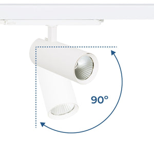 Proyector LED para carril trifásico 20W - DALI - CCT - CRI90 - Chip OSRAM - Barcelona Led-