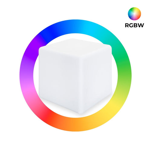 Podświetlany sześcian LED RGBW - 6W - Ładowalny