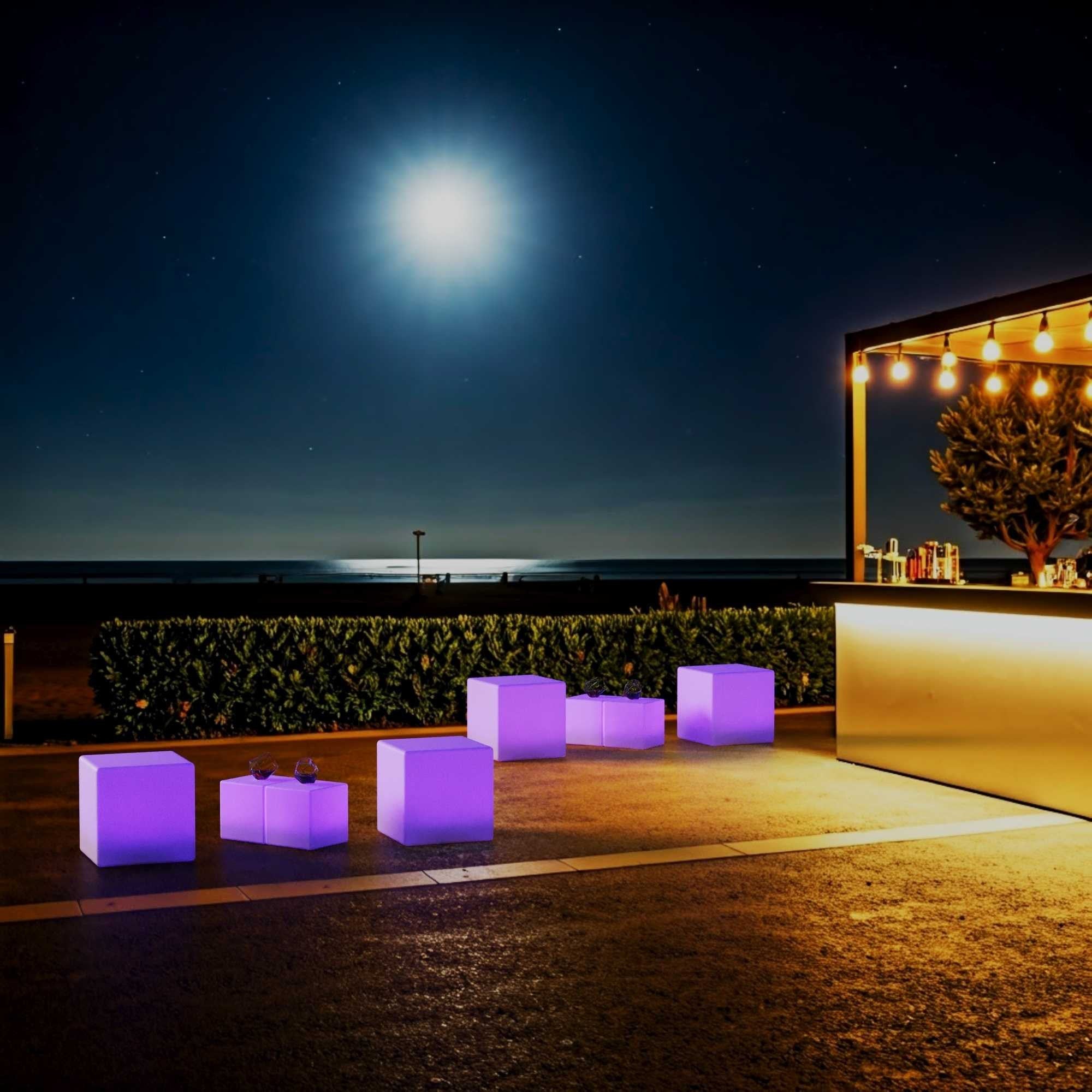 Cubo luminoso LED RGBW - 4W - Recargable (2)