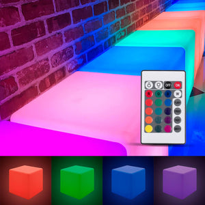 Cubo luminoso LED RGBW - 12W - Recargable (13)