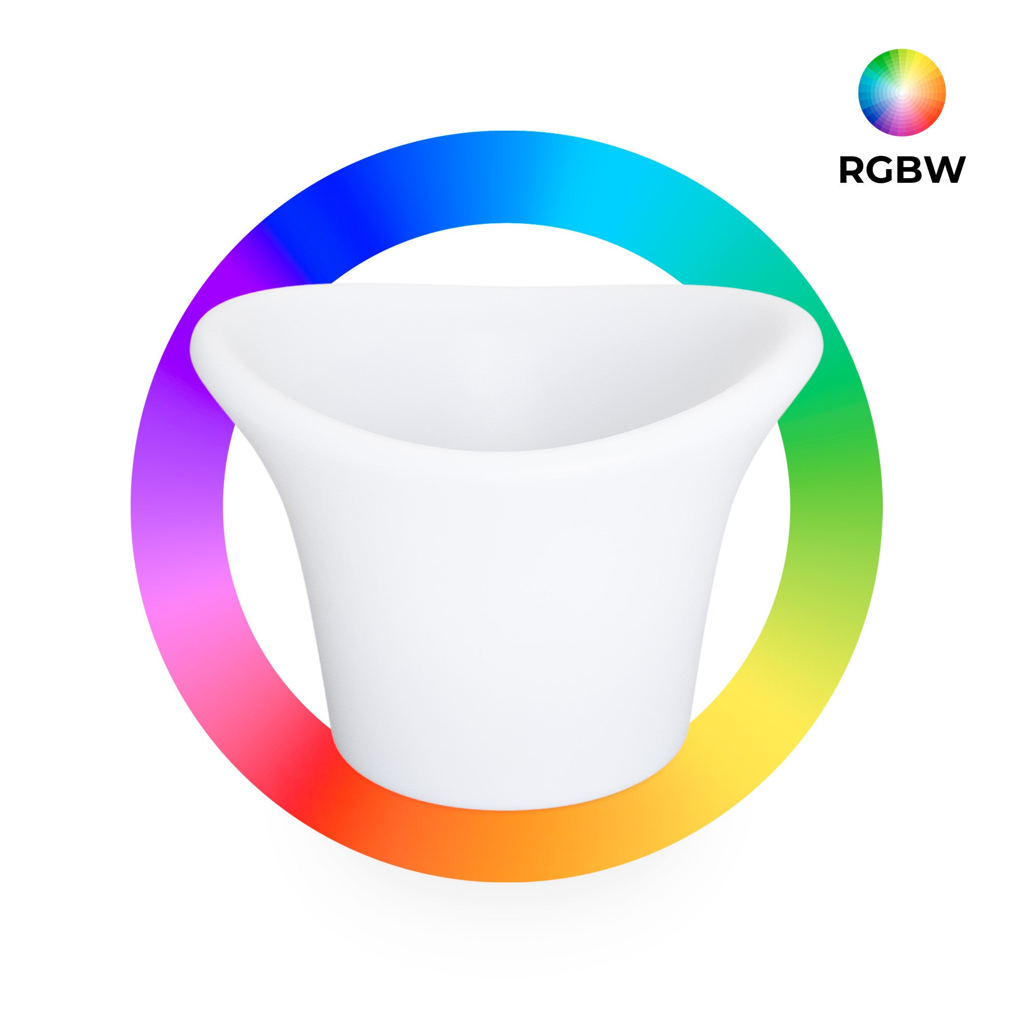 Cubitera LED RGBW - 6W - Ø 38 cm - Recargable