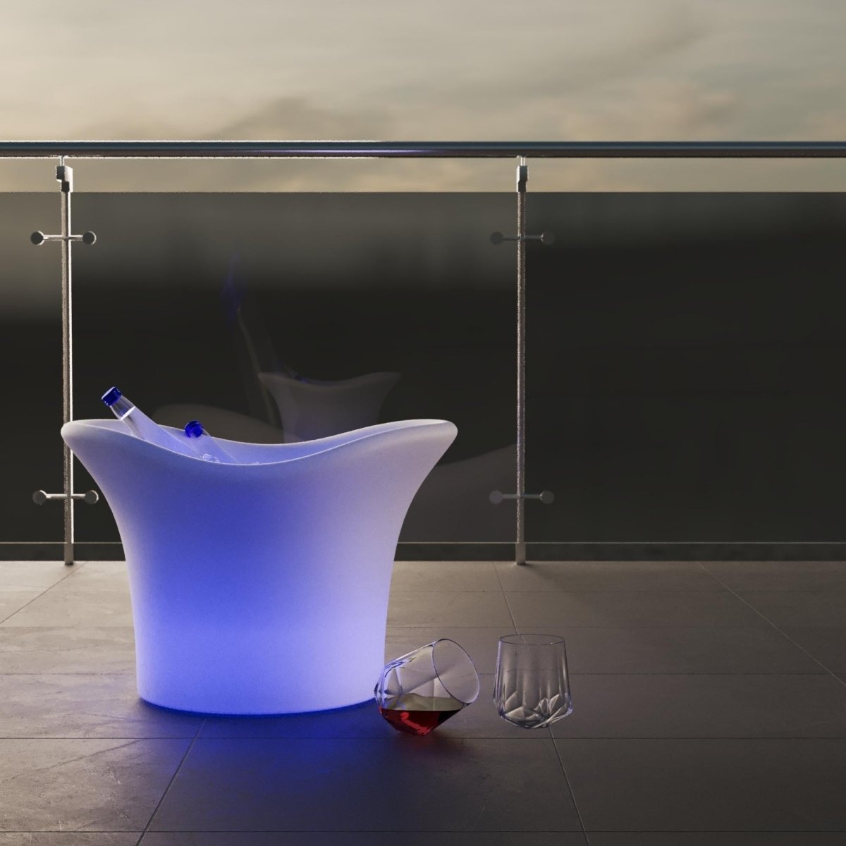 Cubitera LED RGBW - 6W - Ø 38 cm - Recargable - Barcelona Led-Mobiliario