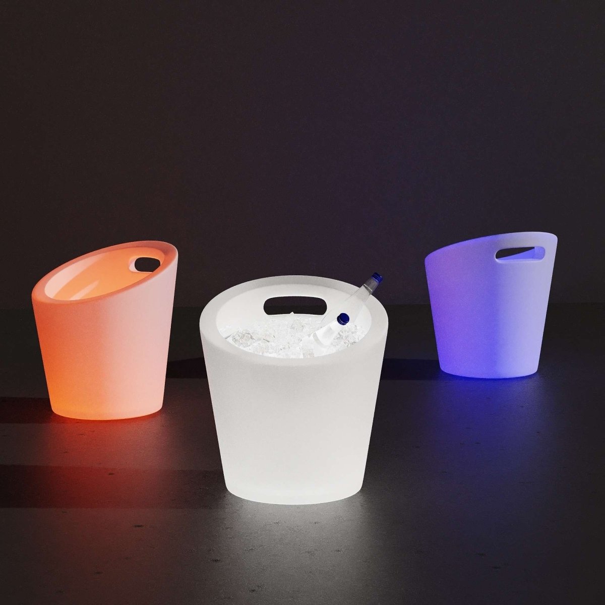 Cubitera LED RGBW - 6W - Ø 29 cm - Recargable - Barcelona Led-Mobiliario