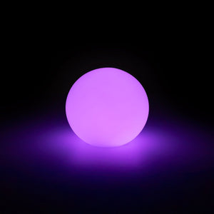 Lámpara de mesa o suelo esfera exterior - RGBW - 1W - Ø20cm - Recargable - Barcelona Led-