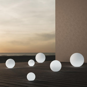 Lámpara de mesa o suelo esfera exterior - RGBW - 1W - Ø20cm - Recargable - Barcelona Led-