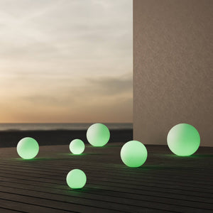 Lámpara de mesa o suelo esfera exterior - RGBW - 1W - Ø20cm - Recargable (16)