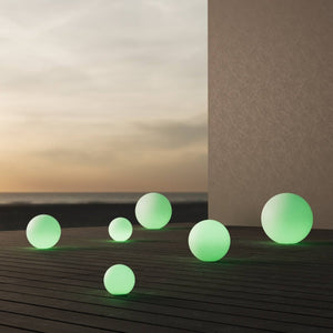 Lámpara de mesa o suelo esfera exterior - RGBW - 1W - Ø20cm - Recargable - Barcelona Led-