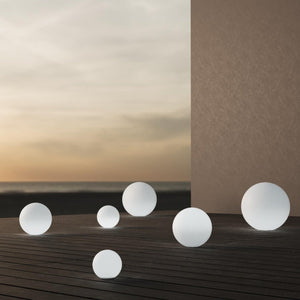 Lámpara de mesa o suelo esfera exterior - RGBW - 1W - Ø12cm - Recargable - Barcelona Led-