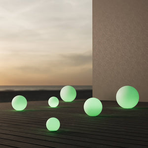 Lámpara de mesa o suelo esfera exterior - RGBW - 1W - Ø12cm - Recargable (7)