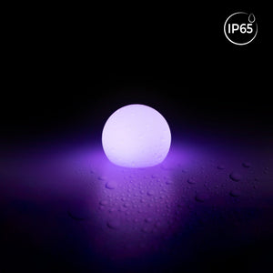 Lámpara de mesa o suelo esfera exterior - RGBW - 1W - Ø12cm - Recargable (15)