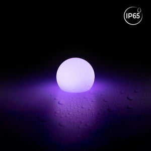 Lámpara de mesa o suelo esfera exterior - RGBW - 1W - Ø12cm - Recargable - Barcelona Led-