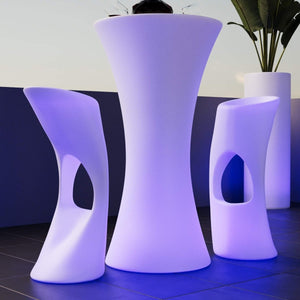 Asiento luminoso LED RGBW - 12W - Recargable - Barcelona Led-Mobiliario