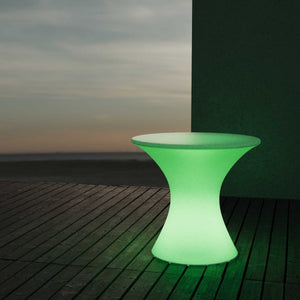 Mesa luminosa LED RGBW - 58 x Ø60 cm - 12W - Recargable - Barcelona Led-Mobiliario