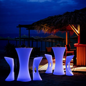 Mesa luminosa LED RGBW - 110 x Ø60 cm - 32W - Recargable - Barcelona Led-Mobiliario