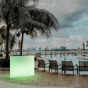 Barra de bar LED RGBW - 2 x 5W - Recargable - Diseño curvo (20)