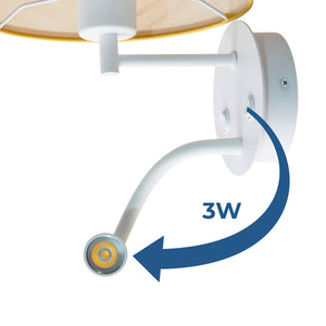 Aplique de pared para lectura "MAR" - E27 + Foco LED flexible (36)